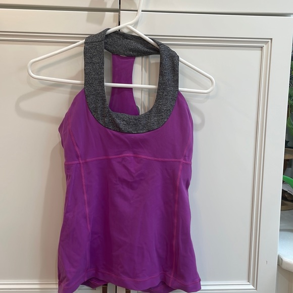lululemon athletica Tops - lululemon athletica Violet and Charcoal Tank Top